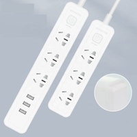 Câble d'extension de prise secteur UE/Royaume-Uni avec interrupteur USB Type C en matériau PC
