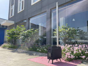 Kompor Sauna akrilik Modern dengan pipa cerobong asap tenda Sauna uap kering pembakaran kayu dari pemasok Cina untuk vila - Product Image 3