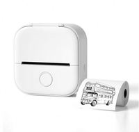 Imprimante thermique portable Phomemo T02 Mini, imprimante sans encre, fabricant d'autocollants, mini imprimante sans fil pour la maison, l'école, le bureau, les reçus