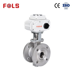 DN50-150 6-Inch High PN16 Stainless Steel Ball On/Off Type V Double Flange Hard <b>Seal</b> - Product Image 2