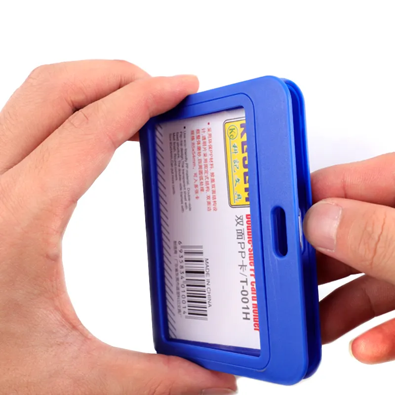 KEJEA vendita calda in negozio porta carte di credito in plastica porta carte di credito ID Badge Protector