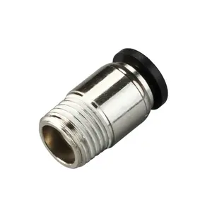 High quality 10pcs a lot 10mm 1/8 1/4 3/8 1/2 inch straight pneumatic pu hose tube air valve fitting POC One touch solenoid valve connector