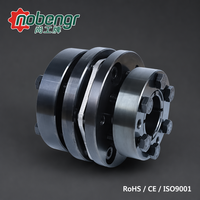 Acoplador de diafragma compacto de óxido negro, disco de contracción de acero SS304, sin holgura, rotación idéntica para máquinas CNC, servomotores y motores paso a paso