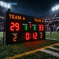 Tableau d'affichage numérique LED étanche (affichage du score en temps réel) ~ Utilisation intérieure/extérieure, télécommandé, Football américain & Rugby