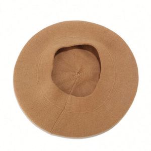 Retro High Quality Women Wool Beret Caps Solid Color Classic Winter Cap French Style <b>Beanie</b> <b>Hats</b> Fashion Lady <b>Hat</b> - Product Image 4