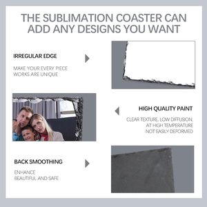Vente Flash : Ardoise vierge rectangulaire pour sublimation 15x20cm (6x8 pouces) avec support pour impression par transfert thermique - Product Image 5