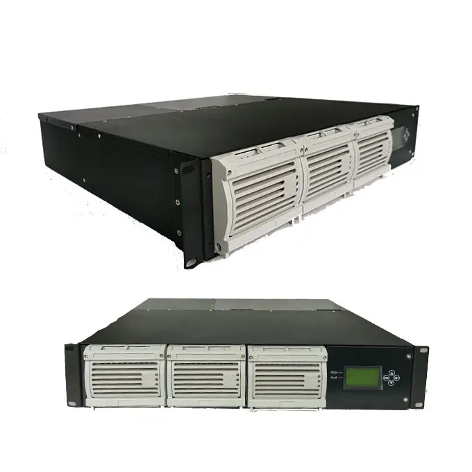 Sistem Penyearah AC DC Telekomunikasi 110V RS232 RS232 dengan 3 Modul Penyearah Catu Daya Sakelar 110V/3KW/20AS