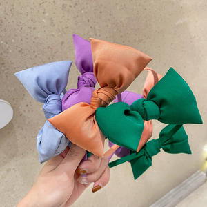 <span class=keywords><strong>Diadema</strong></span> de tela para mujer, accesorios para el cabello de tela <span class=keywords><strong>azul</strong></span>, Color sólido, cintas para el pelo Kawaii con lazo para mujer - Product Image 1