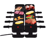 8-Personen Elektrischer Mini-Steingrill Moderner Kleiner Rauchfreier Indoor-Raclette-Grill Antihaftbeschichtet