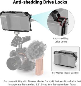 Jaula SmallRig para la serie <span class=keywords><strong>Atomos</strong></span> <span class=keywords><strong>Ninja</strong></span>, riel NATO integrado y jaula para monitor de abrazadera de cable CMA2209 - Product Image 3