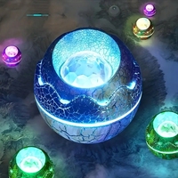 Nouveau projecteur musical 2024 style œuf de dinosaure, ciel étoilé galaxie, lumière LED USB avec télécommande et effets vagues océaniques pour usage hôtelier