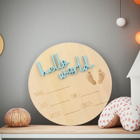 Décorations de scène d'anniversaire de bébé, annonces de nouveau-né Hello World, cadeaux de douche de bébé