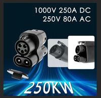 Adaptateur EV CCS1 à CCS2 Chargeur AC + DC CCS1 à CCS2 Type1 à Type2 Convient à l'adaptateur de charge rapide New Energy Vehicle