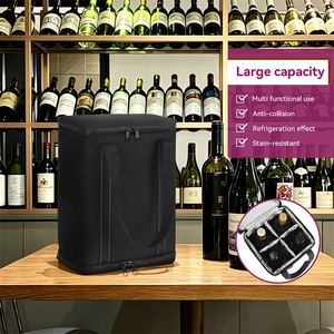 Bolsa Térmica Aislada para Picnic, Reutilizable, Plegable, a Prueba de Fugas, Acolchada, Portátil, para 4 Botellas de Vino - Product Image 1