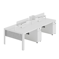 Meubles de bureau, poste de travail, table d'écriture complète, moderne, modulaire, 2, 4, 6, 8 places, poste de travail pour le personnel