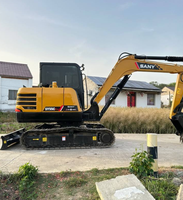 Mini-excavatrice SANY 5 tonnes d'occasion, excavatrice hydraulique sur chenilles, équipement de construction compact, CE EPA avec moteur diesel
