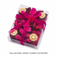 Sachet parfumé décoratif 70g en PVC pour boîte cadeau, pot-pourri parfumé, fleurs séchées, parfum d'ambiance pour la maison
