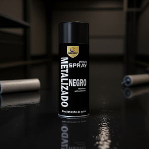 <b>Black</b> Metallic <b>Spray</b> <b>Paint</b> 200ml Heat Resistant for Surfaces - Product Image 3