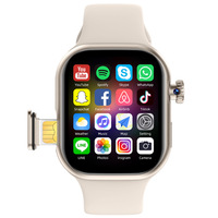 Reloj Inteligente con Red 5G, Tarjeta SIM, GPS, Llamadas, Monitor de Ritmo Cardíaco, Pantalla HD, Correa de Silicona Líquida, Brújula