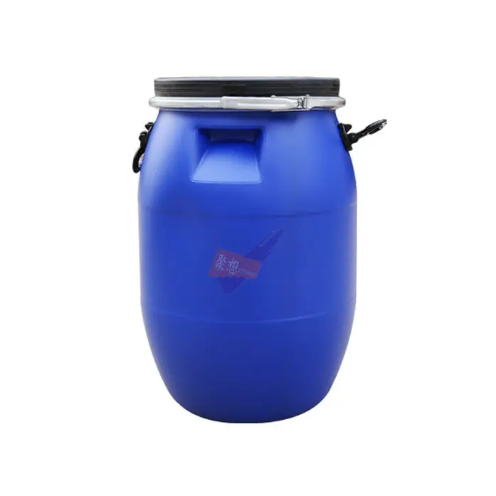 150 Litres Square Drums Plastic Buckets Open Lid Rotary Cover Blue For Chemicals Or White For Food