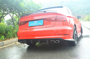 ตัวกระจายแสงด้านหลังรถยนต์คาร์บอนไฟเบอร์ JC <span class=keywords><strong>sportline</strong></span> สำหรับ <span class=keywords><strong>A3</strong></span> <span class=keywords><strong>Audi</strong></span> 8V Sline S3ซีดาน4ประตู2014-2016 - Product Image 2