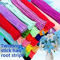 Nouveaux fournitures de bricolage pour Pâques : fil pelucheux 8 mm, fleurs artificielles, épingles à plumes roses claires pour la décoration de mariage