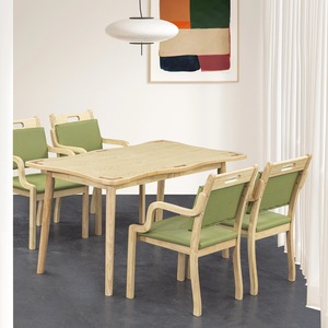 <b>Solid</b> <b>Wood</b> <b>Dining</b> <b>Table</b> And Chair Set Square Shape For Elderly Care And Restaurant Use Adult Target - Product Image 3
