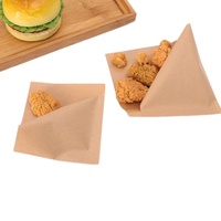 Fabrication de sacs en papier personnalisés à double ouverture, imprimés, résistants à l'huile et à la graisse, pour pain, gaufres, hamburgers, sandwichs, beignets, en forme de triangle