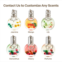 Minyak Kutikula Portabel dalam Bentuk Gantungan Kunci 14ml, Minyak Revitalisasi Kuku dengan Bunga Kering untuk Hadiah Pemberian Salon Kuku