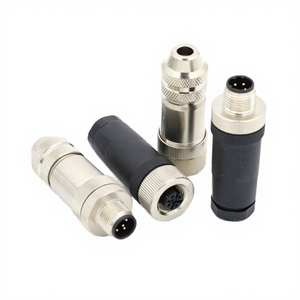 ปลั๊กไฟฟ้าแบบกันน้ำ M12 IP67 สำหรับยานยนต์ ประกอบติดตั้งในสนาม แบบ DIN ตัวผู้ 5 ขา รุ่น PG7 PG9 PG11 แบบขันสกรู หัวตรงและหัวงอ - Product Image 2