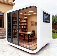 Maisonnette mobile préfabriquée isolée et étanche de 20 ou 40 pieds, style cabane Apple, personnalisable pour l'extérieur