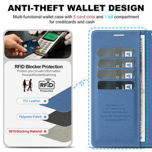 Nueva Funda de Teléfono de Piel Sintética con Tarjetero Abatible <span class=keywords><strong>y</strong></span> Correa de Muñeca para <span class=keywords><strong>iPhone</strong></span> 17 E 12 <span class=keywords><strong>13</strong></span> 14 15 16 <span class=keywords><strong>Pro</strong></span> <span class=keywords><strong>Max</strong></span> con Bloqueo RFID <span class=keywords><strong>y</strong></span> Compartimento para Tarjetas - Product Image 4