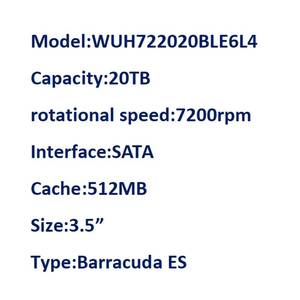 ฮาร์ดไดรฟ์เซิร์ฟเวอร์แบบแนวตั้ง 20TB ระดับองค์กร รุ่น HC560 SATA 7200rpm 512MB CMR สำหรับฮีเลียม 3.5 นิ้ว รุ่น WUH722020BLE6L4 - Product Image 4