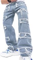 Nouvel arrivage de jeans noirs pour hommes, jeans déchirés déchirés, pantalons en denim déchirés, pantalons de rue pour hommes, pantalons Hip Hop
