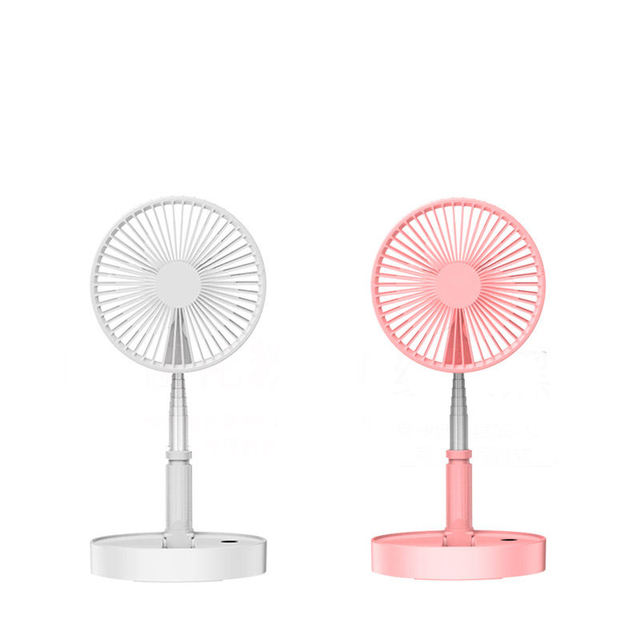 Table & Floor Foldable Retractable Rechargeable Electric Charging Stand Fan