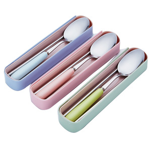 Ensemble cuillère <span class=keywords><strong>et</strong></span> baguettes en acier inoxydable réutilisables, couverts <span class=keywords><strong>de</strong></span> table, cuillère, baguettes, boîte à lunch <span class=keywords><strong>de</strong></span> voyage, <span class=keywords><strong>ustensiles</strong></span> <span class=keywords><strong>de</strong></span> <span class=keywords><strong>cuisine</strong></span> - Product Image 5