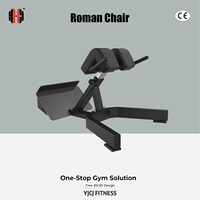 Chaise romaine ergonomique avec deux coussinets de hanche et une plaque de repose-pieds en forme de diamant pour machine d'extension du bas du dos destinée aux salles de sport commerciales
