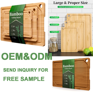 Tabla <span class=keywords><strong>de</strong></span> Cortar Rectangular Extra Grande <span class=keywords><strong>de</strong></span> Bambú, Apta <span class=keywords><strong>para</strong></span> Cuchillos, Natural, No Tóxica, <span class=keywords><strong>para</strong></span> Cocina, Hogar y Camping - Product Image 2