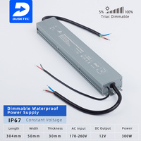 Fuente de Alimentación LED IP67 Dali Triac 0/1-10V 12V 24V, Impermeable, 60W 100W 300W 100-240VAC, Regulable, Controlador LED Dali DT8