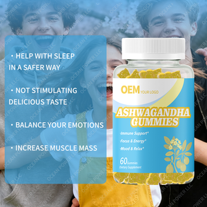 Gomitas de Ashwagandha Orgánicas de Marca Privada OEM de Fábrica, para Dormir, Relajarse, Inmunidad y Energía - Product Image 2