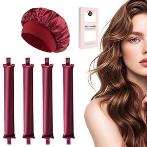 Bestseller Hitzefreier Zylinder-Haarwickler Ohne Hitze Über-Nacht-Lockenwickler mit Schal zum Schlafen für Locken - Product Image 1