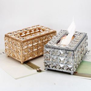 กล่องใส่กระดาษทิชชูทรงสี่เหลี่ยมคริสตัลตกแต่งใหม่สำหรับใช้ในบ้าน - Product Image 1