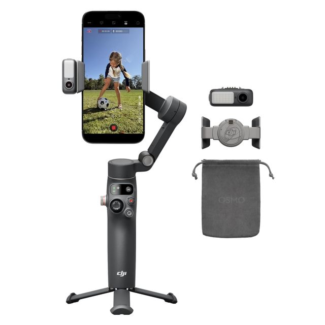 Osmo Mobile 8 Gimbal Stabilizer for Phone New Release Native Tracking with EDockKit 360° Rotation 10h Battery Foldable