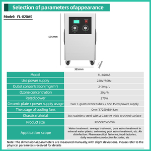 Generador de Ozono de Cuarzo de 30g 50g para Agricultura, Piscifactorías, Hoteles, Garajes y Automóviles - Máquina de Ozono Refrigerada por Agua - Product Image 2