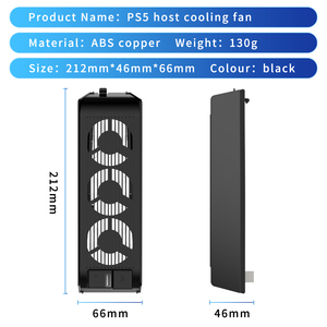Ventilateur de refroidissement silencieux amélioré à lumière LED Contrôleur à 3 ventilateurs Port USB Refroidissement à chaud pour <span class=keywords><strong>PS5</strong></span> <span class=keywords><strong>Digital</strong></span> Edition/Ultra HD Accessoires de jeu - Product Image 4