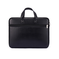 Sac pour ordinateur portable de style classique avec poignée, fermeture en PU, tailles 13-16 pouces, poches