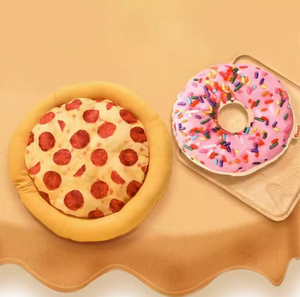 Jouet à mâcher interactif en peluche en forme de pizza pour animaux de compagnie, écologique, avec sons, pour le nettoyage des dents, vente en gros - Product Image 5