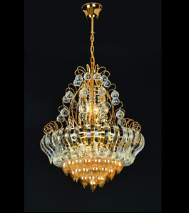 Finition or cristal <span class=keywords><strong>profolio</strong></span> luminaires pièces de rechange petit lustre lampe en cristal intérieur lustre doré en gros - Product Image 5