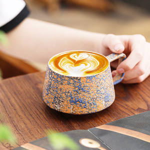 Taza de Café de Cerámica de Estilo Nórdico con Impresión por Sublimación, de Lujo Ligero y Color Sólido, para Té de la Tarde y Uso en Cafeterías - Product Image 4