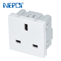 Prise de courant britannique NEPCI 45*45mm 250V 13A, fonction XJY-QB-30, type BS
